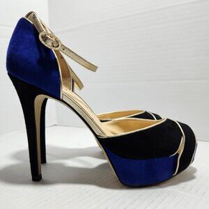 Ivanka Trump Kyra2 Peep-toe Suede Platform High Heels